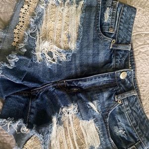 American Eagle Distressed Jean Shorts